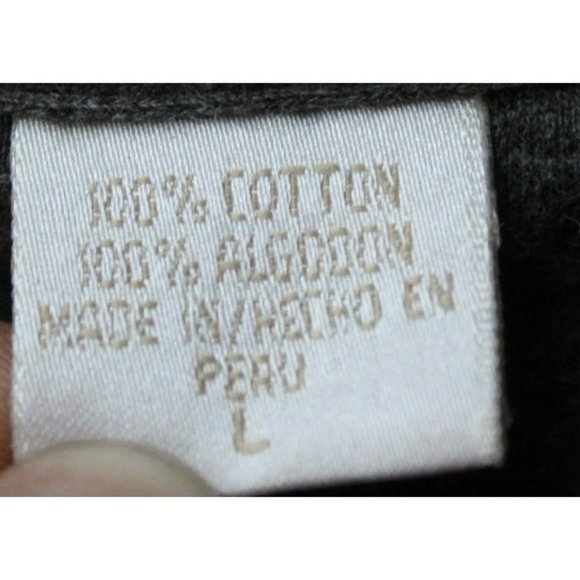 Perry Ellis Long Sleeve Gray Collared Polo Shirt / Size: L - Picture 5 of 7